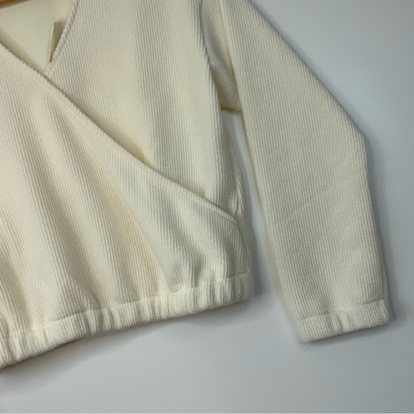 Madewell Ottoman Knit Wrap Top in Cream Color. Size XXS. (NWT). - Picture 5 of 6